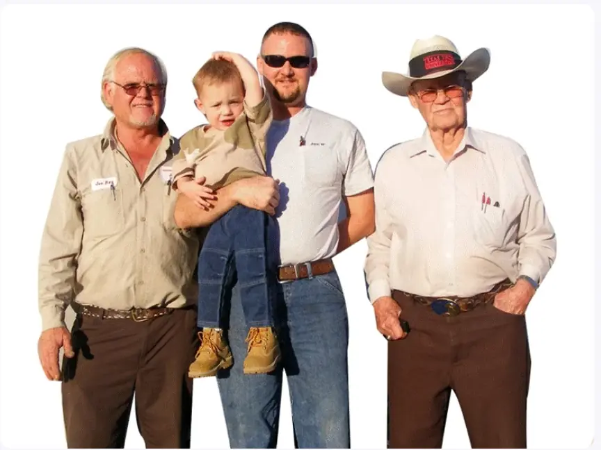 Four generations of the Rushing family together in one portrait